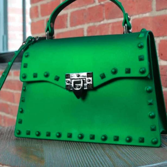 Vegan Green Messenger Bag