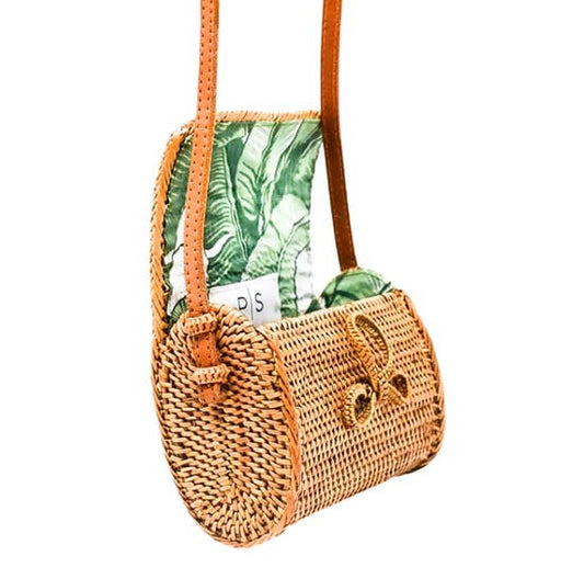 Woven Rattan Palm Bag