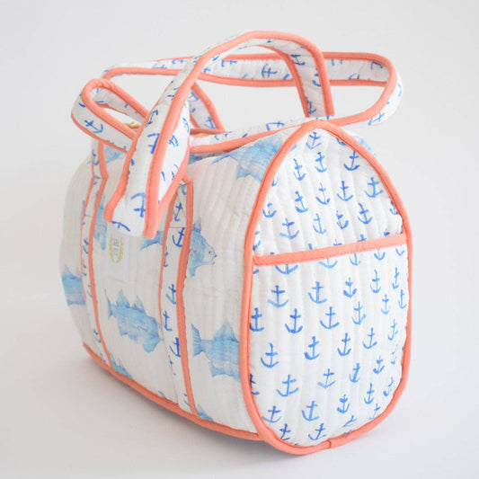 Blue fish Purse Bag