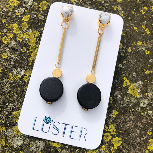 Geometric Minimalist Brass Lightweight Statement Earrings