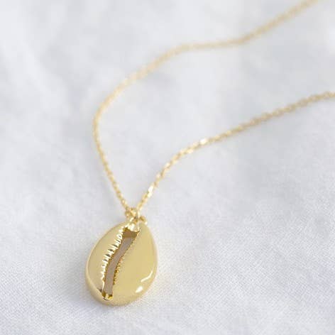 Gold Cowrie Shell Necklace