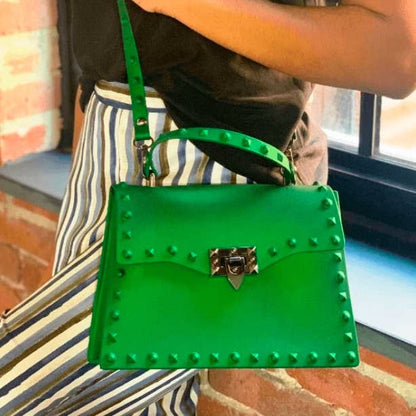 Vegan Green Messenger Bag