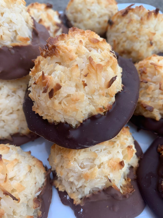 Coconut Macaroons Dark Chocolate or Milk Chocolate