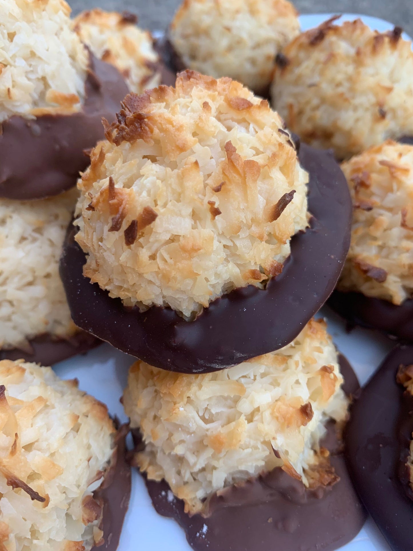 Coconut Macaroons Dark Chocolate or Milk Chocolate