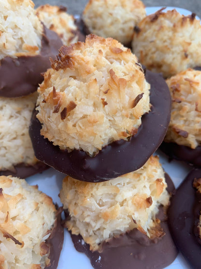 Coconut Macaroons Dark Chocolate or Milk Chocolate
