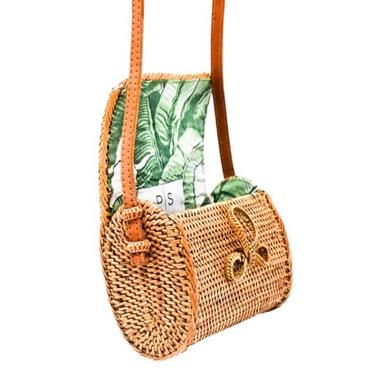 Woven Rattan Palm Bag