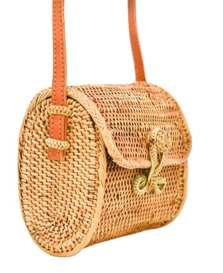 Woven Rattan Palm Bag