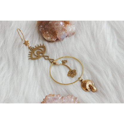 Opal Simulation Earrings